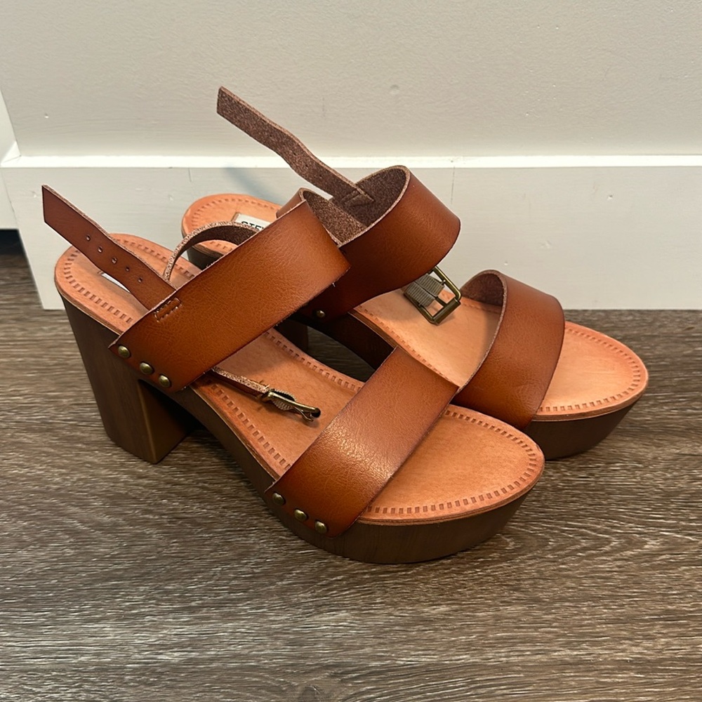 Steve Madden ‘Oaklee’ Wooden Platform Sandals